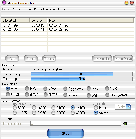 Screenshot of Audio Converter